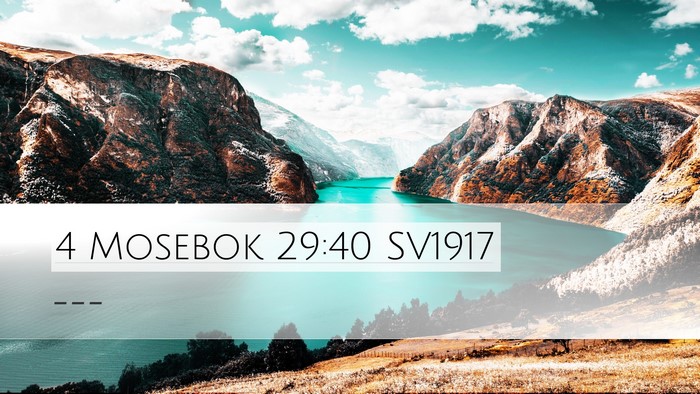 4 Mosebok 29:40 SV1917 Bible Verse Image