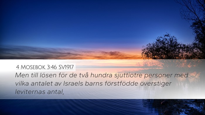 4 Mosebok 3:46 SV1917 Bible Verse Image
