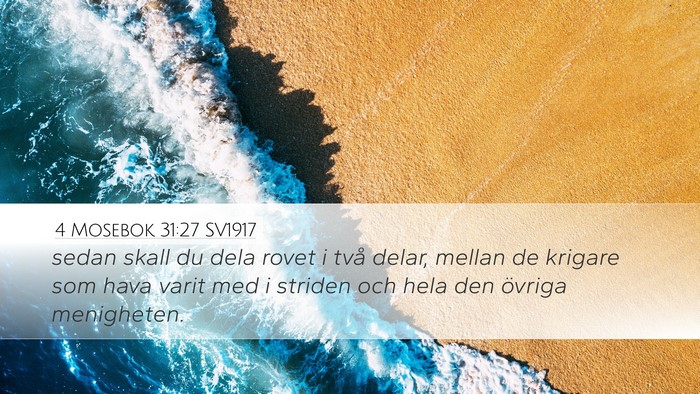 4 Mosebok 31:27 SV1917 Bible Verse Image