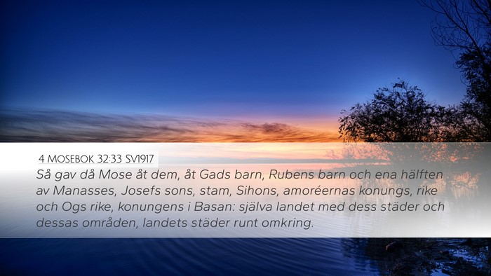 4 Mosebok 32:33 SV1917 Bible Verse Image