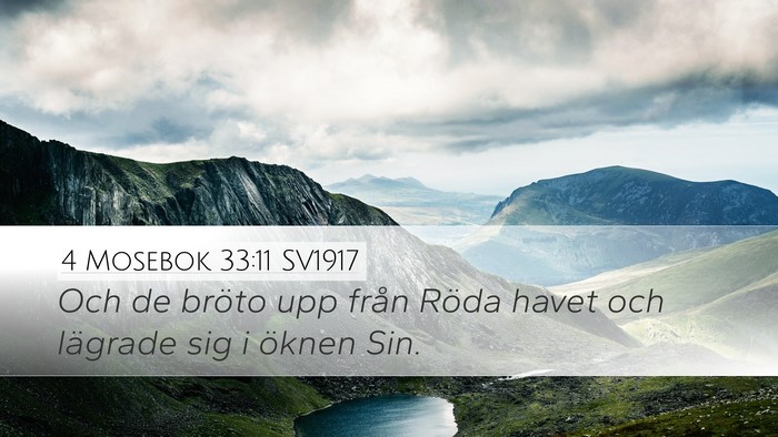 4 Mosebok 33:11 SV1917 Desktop Wallpaper - Och de bröto upp från Röda havet och lägrade - Desktop Bible Verse Wallpaper