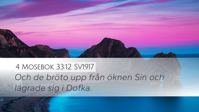 4 Mosebok 33:12 SV1917 Desktop Wallpaper - Och de bröto upp från öknen Sin och lägrade - Desktop Bible Verse Wallpaper