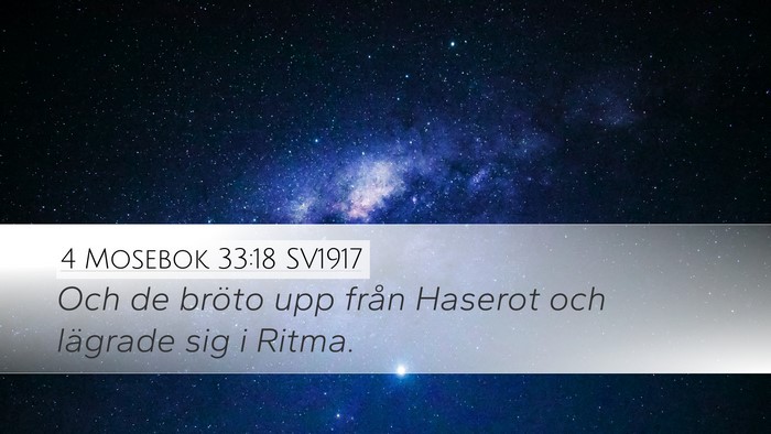 4 Mosebok 33:18 SV1917 Bible Verse Image