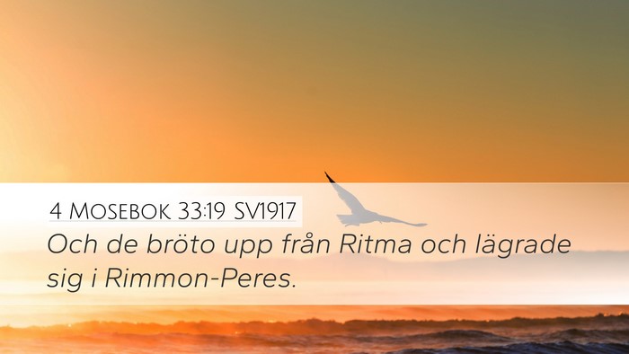 4 Mosebok 33:19 SV1917 Desktop Wallpaper - Och de bröto upp från Ritma och lägrade sig i - Desktop Bible Verse Wallpaper