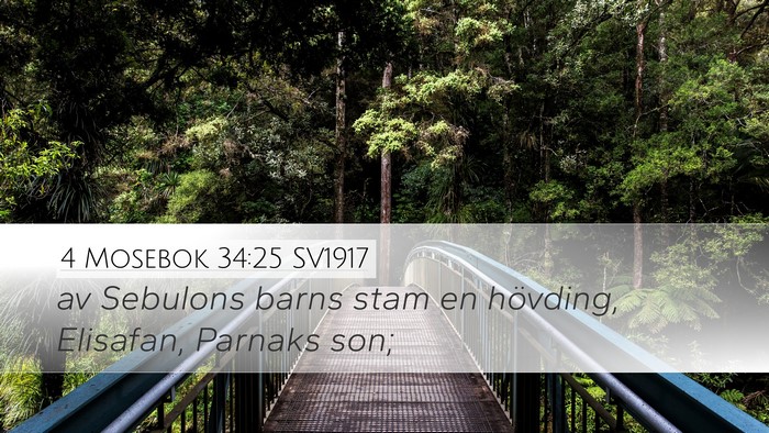 4 Mosebok 34:25 SV1917 Desktop Wallpaper - av Sebulons barns stam en hövding, Elisafan, - Desktop Bible Verse Wallpaper