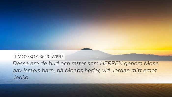 4 Mosebok 36:13 SV1917 Bible Verse Image