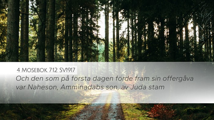 4 Mosebok 7:12 SV1917 Bible Verse Image