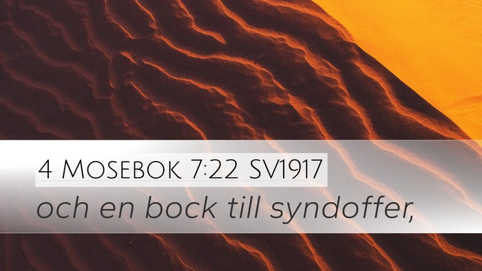 4 Mosebok 7:22 SV1917 Bible Verse Image