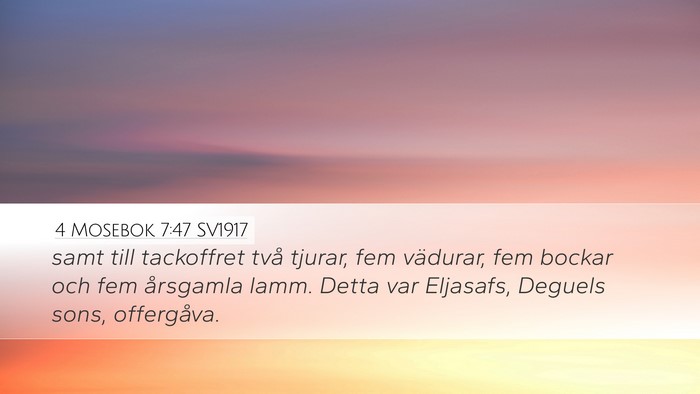 4 Mosebok 7:47 SV1917 Bible Verse Image