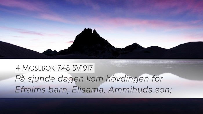 4 Mosebok 7:48 SV1917 Bible Verse Image