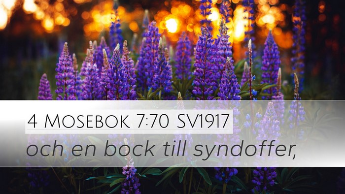 4 Mosebok 7:70 SV1917 Desktop Wallpaper - och en bock till - Desktop Bible Verse Wallpaper