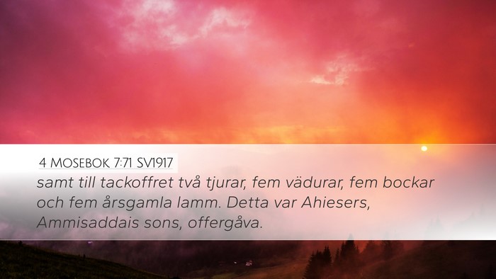 4 Mosebok 7:71 SV1917 Bible Verse Image