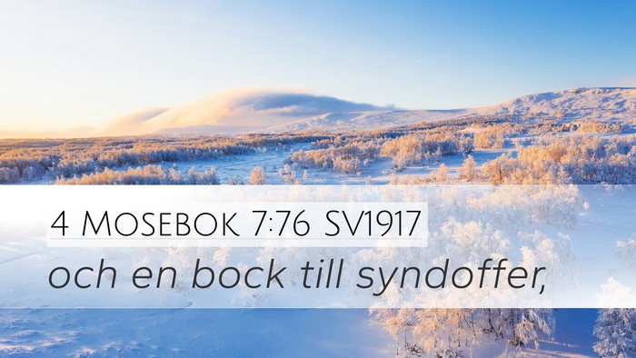 4 Mosebok 7:76 SV1917 Desktop Wallpaper - och en bock till - Desktop Bible Verse Wallpaper