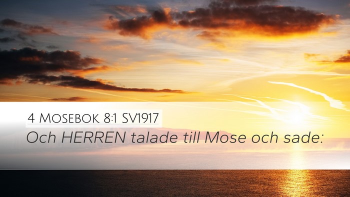 4 Mosebok 8:1 SV1917 Desktop Wallpaper - Och HERREN talade till Mose och - Desktop Bible Verse Wallpaper