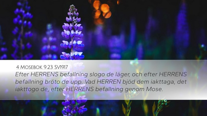 4 Mosebok 9:23 SV1917 Bible Verse Image
