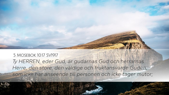5 Mosebok 10:17 SV1917 Bible Verse Image