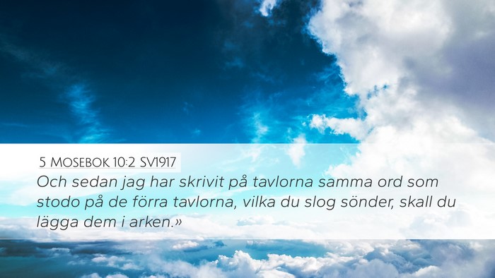 5 Mosebok 10:2 SV1917 Desktop Wallpaper - Och sedan jag har skrivit på tavlorna samma ord - Desktop Bible Verse Wallpaper
