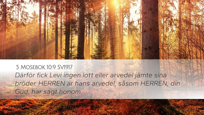 5 Mosebok 10:9 SV1917 Bible Verse Image