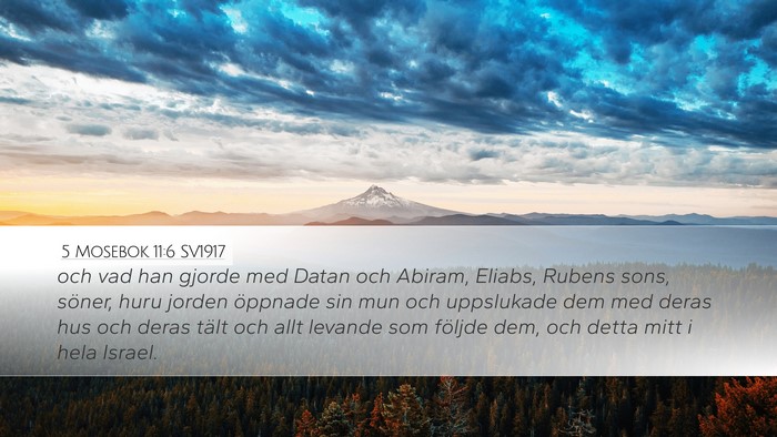 5 Mosebok 11:6 SV1917 Bible Verse Image