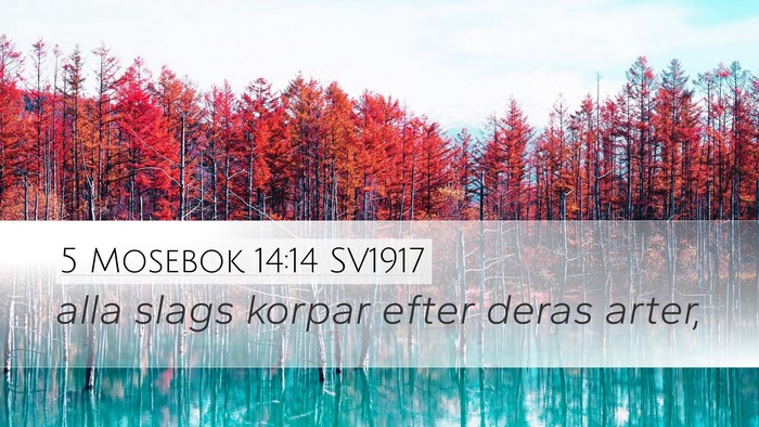 5 Mosebok 14:14 SV1917 Desktop Wallpaper - alla slags korpar efter deras - Desktop Bible Verse Wallpaper