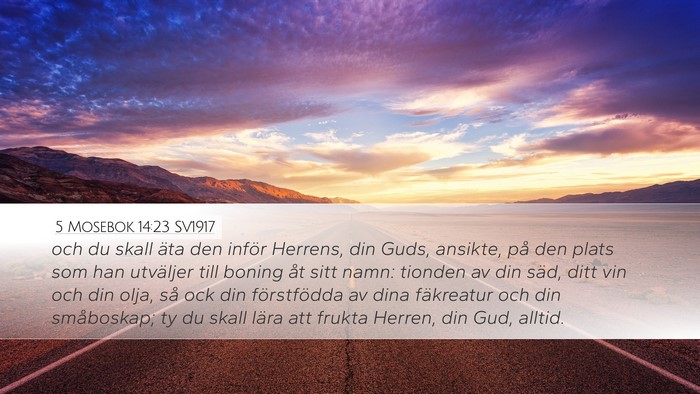 5 Mosebok 14:23 SV1917 Bible Verse Image