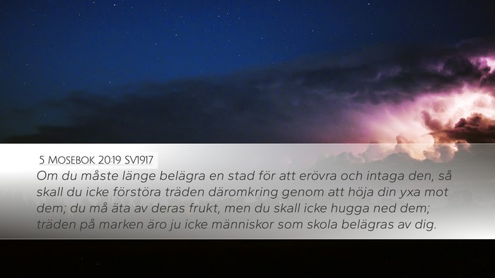 5 Mosebok 20:19 SV1917 Bible Verse Image