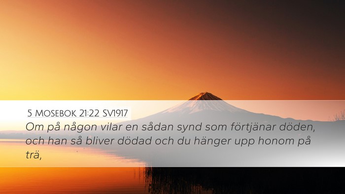 5 Mosebok 21:22 SV1917 Bible Verse Image