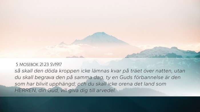 5 Mosebok 21:23 SV1917 Bible Verse Image
