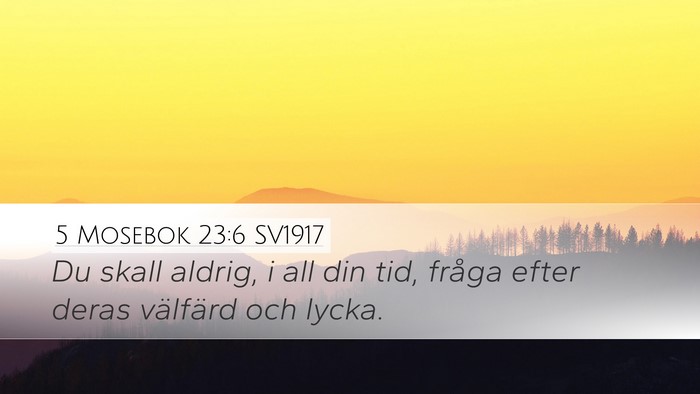 5 Mosebok 23:6 SV1917 Desktop Wallpaper - Du skall aldrig, i all din tid, fråga efter - Desktop Bible Verse Wallpaper