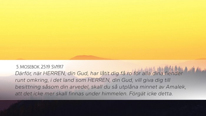5 Mosebok 25:19 SV1917 Bible Verse Image