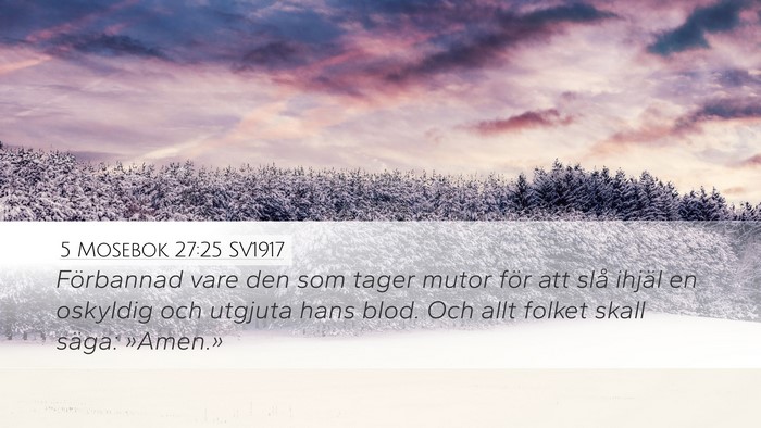 5 Mosebok 27:25 SV1917 Bible Verse Image
