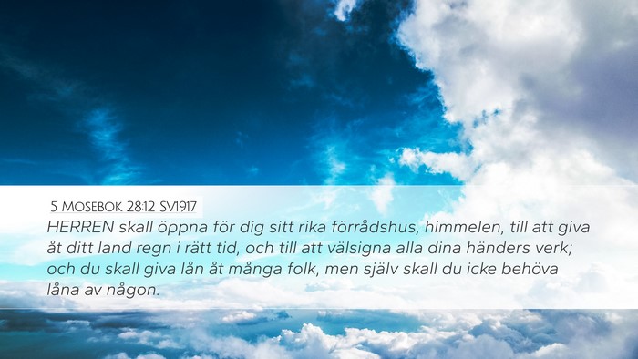 5 Mosebok 28:12 SV1917 Bible Verse Image