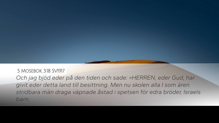 5 Mosebok 3:18 SV1917 Bible Verse Image
