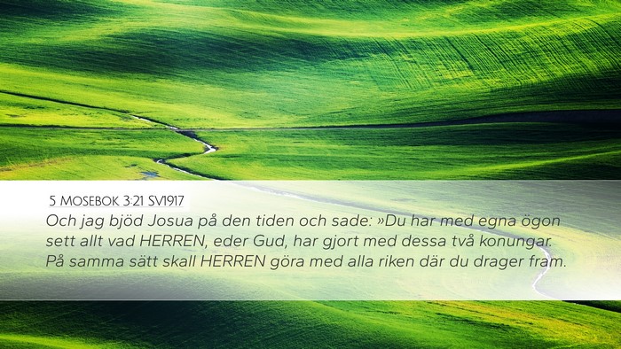 5 Mosebok 3:21 SV1917 Desktop Wallpaper - Och jag bjöd Josua på den tiden och sade: »Du - Desktop Bible Verse Wallpaper