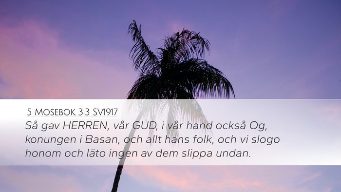5 Mosebok 3:3 SV1917 Bible Verse Image