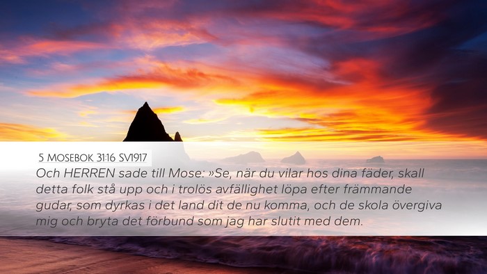 5 Mosebok 31:16 SV1917 Bible Verse Image