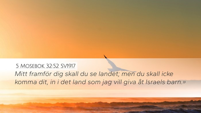 5 Mosebok 32:52 SV1917 Bible Verse Image