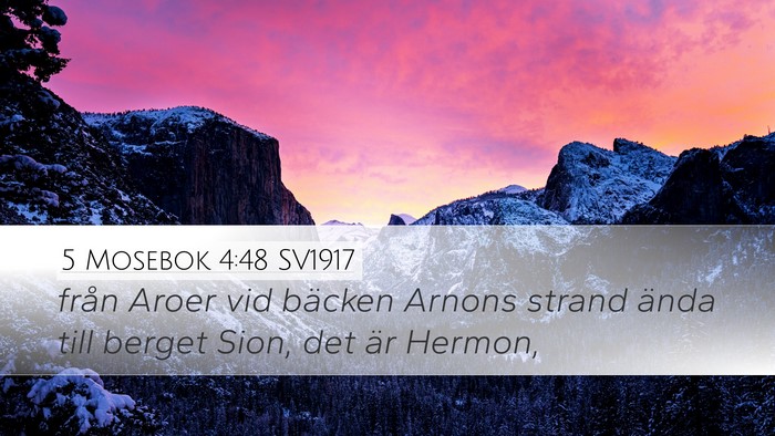 5 Mosebok 4:48 SV1917 Bible Verse Image