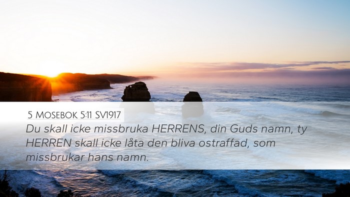 5 Mosebok 5:11 SV1917 Bible Verse Image