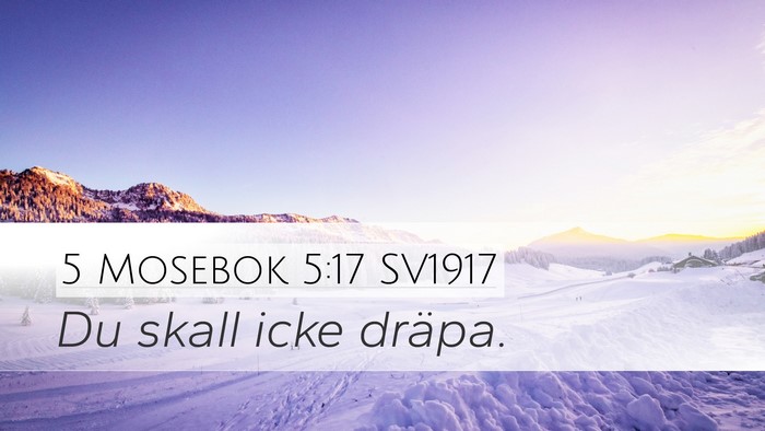 5 Mosebok 5:17 SV1917 Bible Verse Image