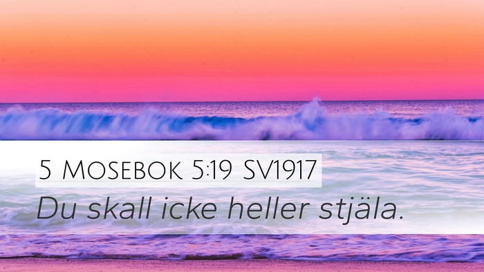 5 Mosebok 5:19 SV1917 Desktop Wallpaper - Du skall icke heller - Desktop Bible Verse Wallpaper