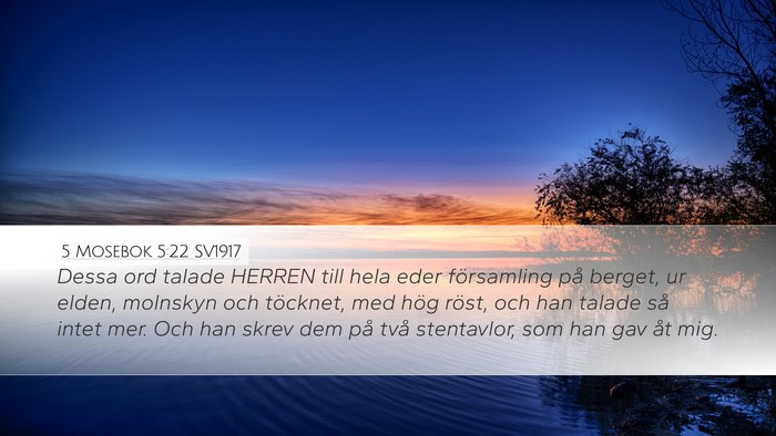 5 Mosebok 5:22 SV1917 Bible Verse Image