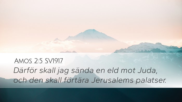 Amos 2:5 SV1917 Bible Verse Image