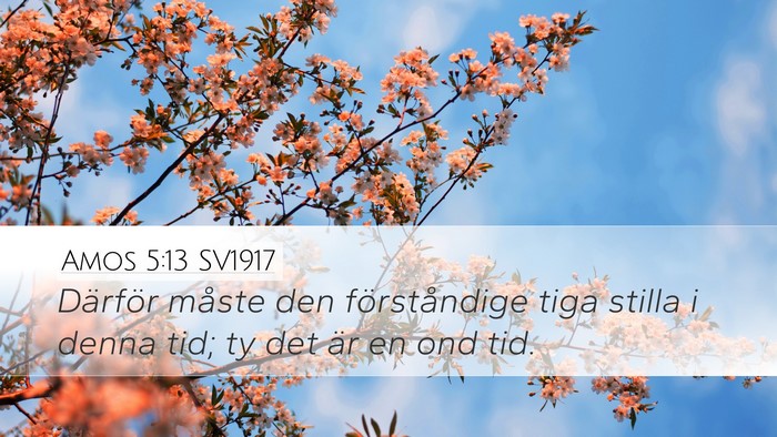 Amos 5:13 SV1917 Bible Verse Image