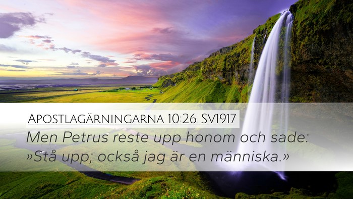 Apostlagärningarna 10:26 SV1917 Bible Verse Image
