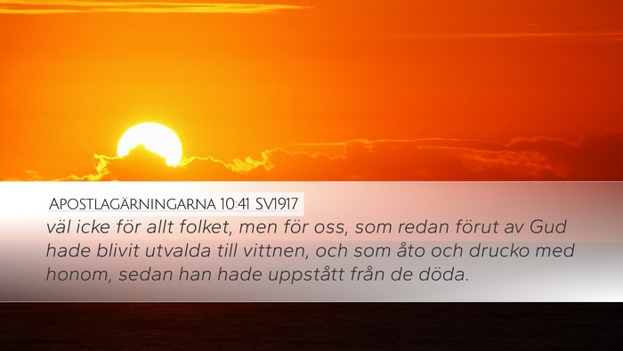 Apostlagärningarna 10:41 SV1917 Bible Verse Image
