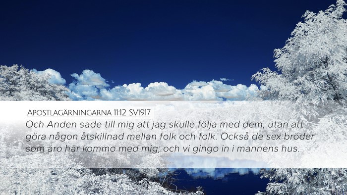 Apostlagärningarna 11:12 SV1917 Bible Verse Image