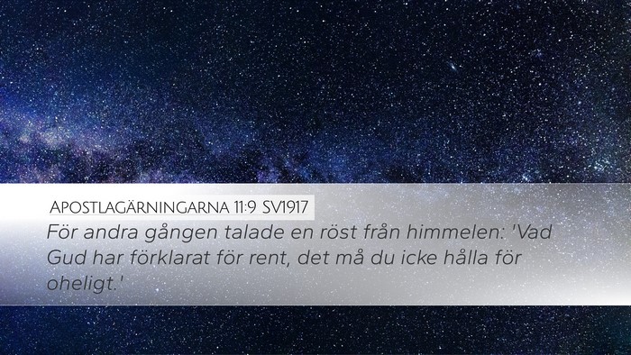 Apostlagärningarna 11:9 SV1917 Bible Verse Image