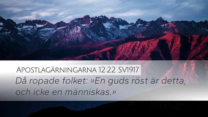 Apostlagärningarna 12:22 SV1917 Bible Verse Image