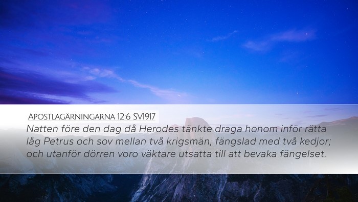 Apostlagärningarna 12:6 SV1917 Bible Verse Image